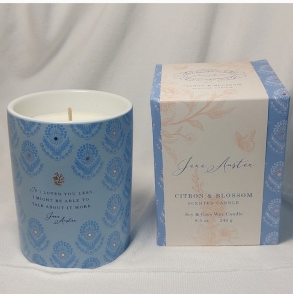 Jane Austen Blue Citron & Blossom Candle